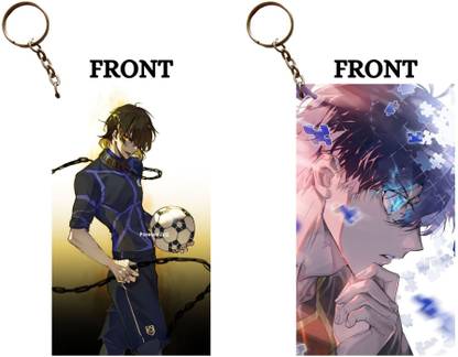 Hariyaali Enterprises LLP Blue Lock ISAGI AND BACHIRA SOLVING PUZZLE PIECES Unique Style 2 pcs Combo Key Chain
