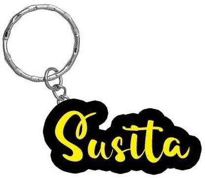 SY Gifts Susita Name Black Yellow Name Keychain Key Chain