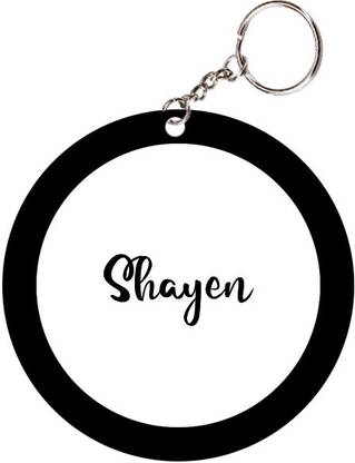 SY Gifts Shayen Name Black Keychain Key Chain