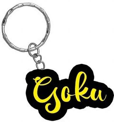 SY Gifts Goku Name Black Yellow Name Keychain Key Chain