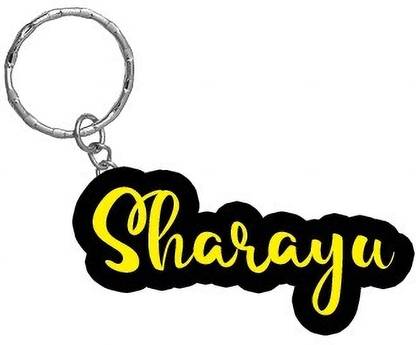 SY Gifts Sharayu Name Black Yellow Name Keychain Key Chain
