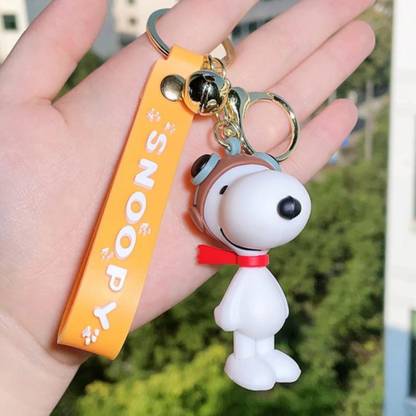Mubco Snoopy Dog 3D Keychain | Strap Charm & Hook | PVC Cartoon Model Toy Kids Gift | Key Chain