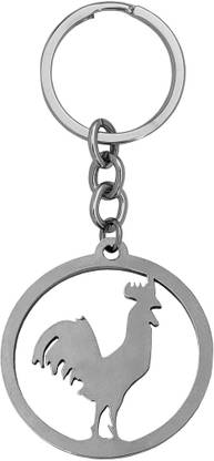 M Men Style Personalized Rooster Stainless Steel Keychain LCSKShiv052 Key Chain
