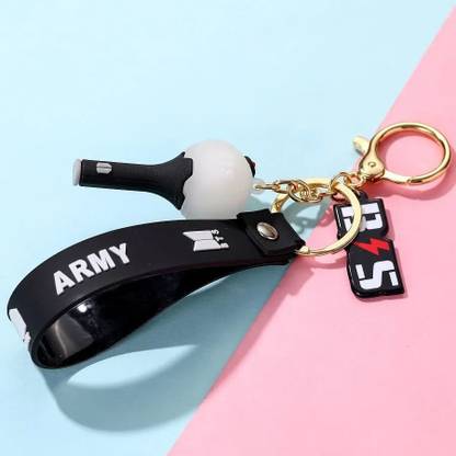 kawaii kart BTS Army Bomb Lightstick Keychain | Premium 3D Rubber KPOP Merchandise Keyrings Key Chain