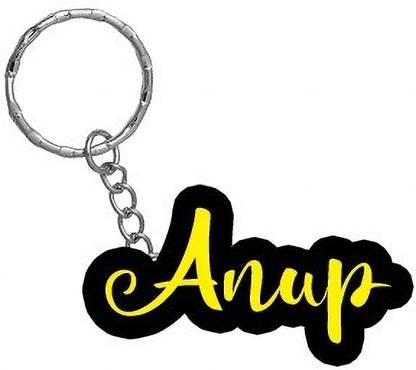 SY Gifts Anup Name Black Yellow Name Keychain Key Chain