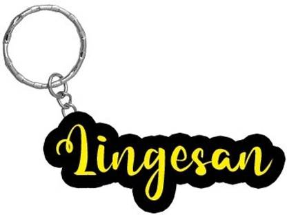 SY Gifts Lingesan Name Black Yellow Name Keychain Key Chain