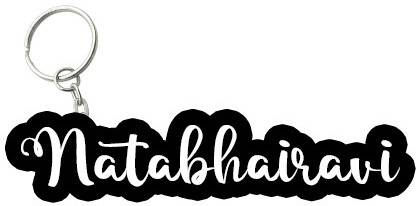 SY Gifts Natabhairavi Black White Name Keychain Key Chain