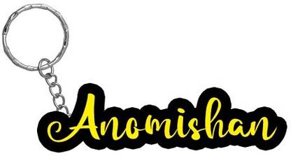 SY Gifts Anomishan Name Black Yellow Name Keychain Key Chain