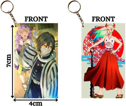 Hariyaali Enterprises LLP MITSURI AND SNAKE HASHIRA X YAMATO STRONG MAN Unique Style 2 pcs Combo Key Chain