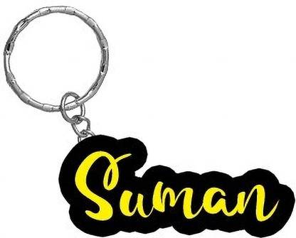 SY Gifts Suman Name Black Yellow Name Keychain Key Chain
