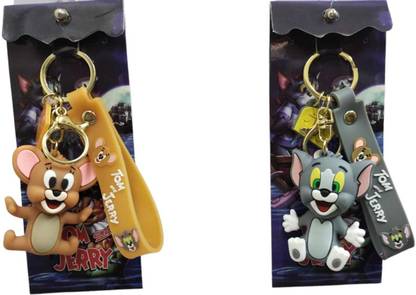 THR3E STROKES Cartoon Keychain| Couple Keychain|Kids Keychain|Tom & Jerry Keychain (Pack of-2) Key Chain