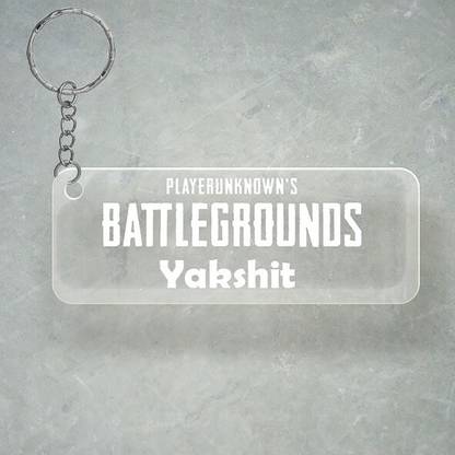 SY Gifts PUBG Design With Yakshit Name Key Chain