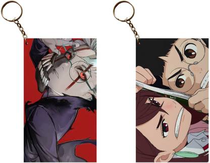 Hariyaali Enterprises LLP DanDaDan OKARUN FACE OFF MONSTER AND MOMO Anime Unique Style 2 pcs Combo Key Chain