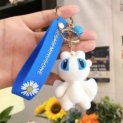 Mubco How to Train Your Dragon Light Fury 3D Keychain Strap Charm & Hook Cartoon Model Key Chain