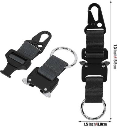 TECHGEAR Chains for Mens, EDC Gear Clips with HK Clip and Stainless Steel Ring, Keychain Key Chain
