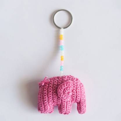 Dharma Elephant Handcrafted Wool Keychain - Adorable & Functional Accessory Key Chain