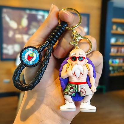 GT Gala Time Master Roshi Dragon Ball 3D Silicone Keychain bag Charm For Boys & Girls Gifitng Key Chain