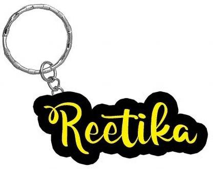 SY Gifts Reetika Name Black Yellow Name Keychain Key Chain