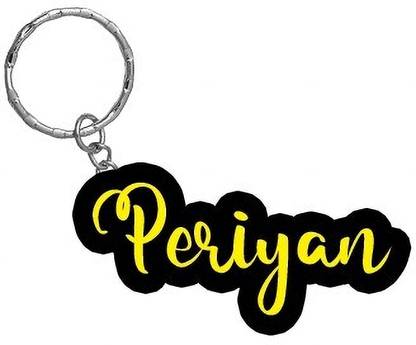 SY Gifts Periyan Name Black Yellow Name Keychain Key Chain