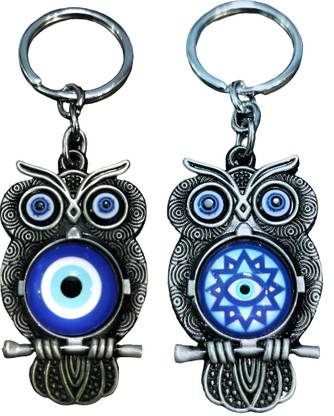 MAG BEE Evil Eye Proection (Desing-4 & Design-5)Combo Pack of 2 for Car Bike Men Women Key Chain