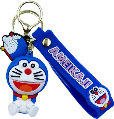 Buko Fashionable Silicone 3D Cute Cartoon Keychain Backpack Charms Key Chain