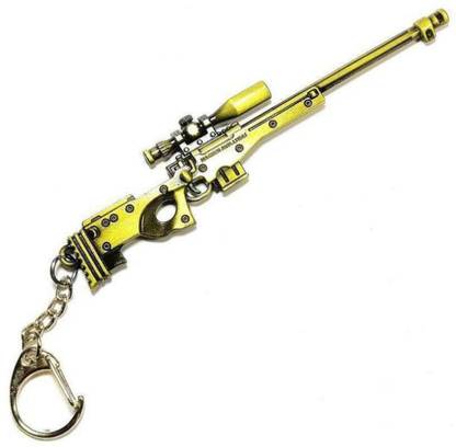 V P ENTERPRISES BGMI AWM Sniper gun green color-super metal finish - 1 Pcs Key Chain