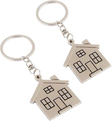 Virom Metal Home Or House Keychain Frist Home Keyring House,Home Keys (Pack Of 2) Key Chain