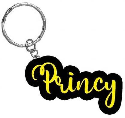SY Gifts Princy Name Black Yellow Name Keychain Key Chain