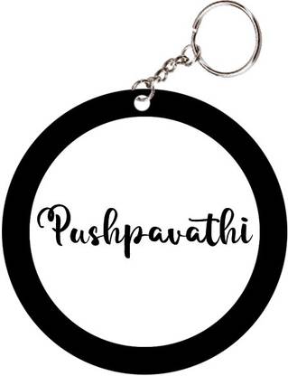 SY Gifts Pushpavathi Name Black Keychain Key Chain
