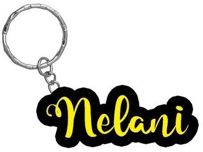 SY Gifts Nelani Name Black Yellow Name Keychain Key Chain