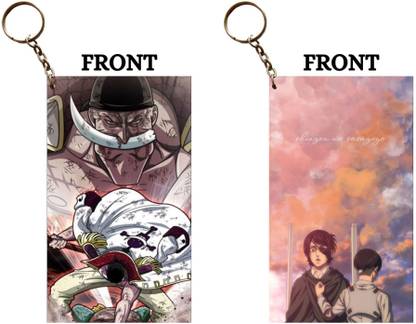 Hariyaali Enterprises LLP WHITEBEARD × LEVI TATAKAE Unique Style 2 pcs Combo Key Chain