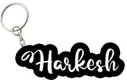 SY Gifts Harkesh Black White Name Keychain Key Chain