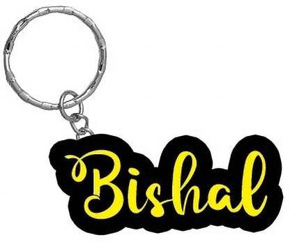 SY Gifts Bishal Name Black Yellow Name Keychain Key Chain