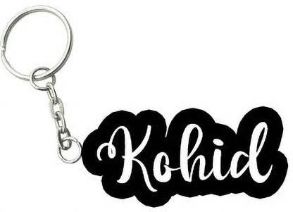 SY Gifts Kohid Black White Name Keychain Key Chain
