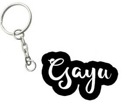 SY Gifts Gayu Black White Name Keychain Key Chain
