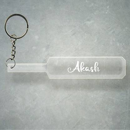 SY Gifts Cricket Bat Logo Design With Akash Name Key Chain