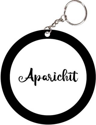 SY Gifts Aparichit Name Black Keychain Key Chain