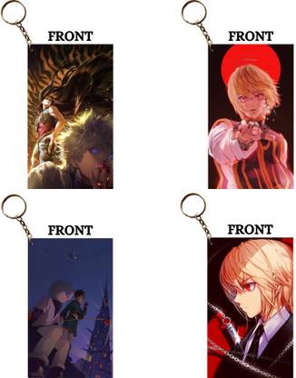 Hariyaali Enterprises LLP Hunter X Hunter KURAPIKA IS SO SCARY BUT WE ARE FRIENDS Unique Style 4 pcs Combo Key Chain