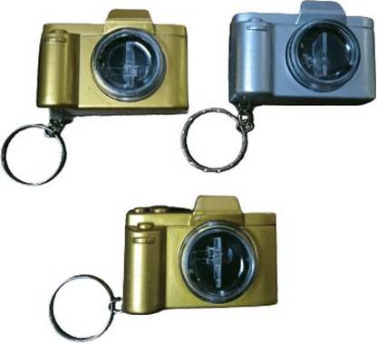 365 Degree Combo of 3 Camera Keychain for Bikes and Kids with DJ Light function Key Chain