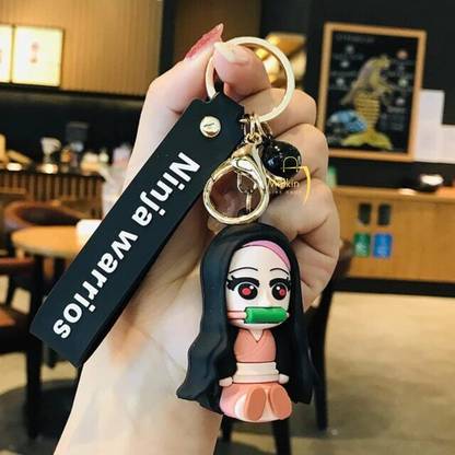 Anime Land Nezuko Keychain | Nezuko Action figures | Anime Keychain | Demon Slayer Key Chain