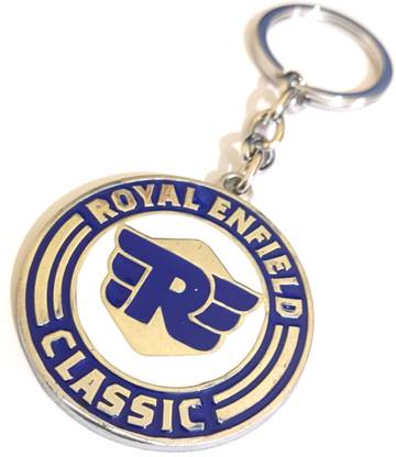 रॉयल एनफील्ड keychains Bullet Bike RE Classic blue Metal की चेन