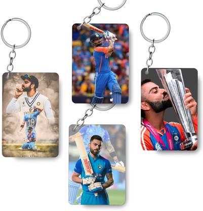 kart-in Printed Virat Kohli Keychain for Bag, Car, Bike, Best Gift For Cricket Fans Key Chain