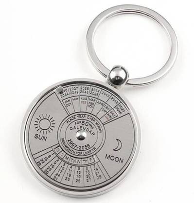 Jainsburys keychain Calendar Rotating Keychain & Free ice roller Key Chain