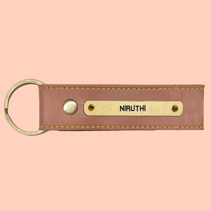 SY Gifts SYG Niruthi Name Vegan Leather Keychain Key Chain
