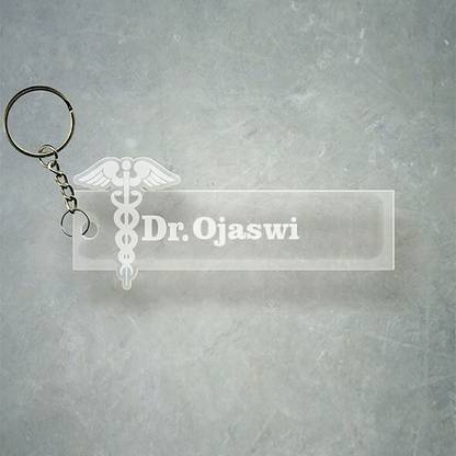 SY Gifts Doctor Logo Desigh With Ojaswi Name Key Chain