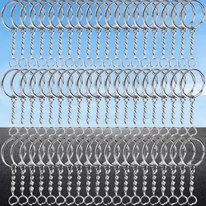 Fanqew Metal Split Keychain Ring 100 Key Chains 25mm Key Chain