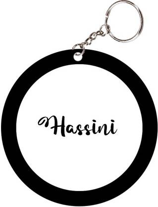SY Gifts Hassini Name Black Keychain Key Chain