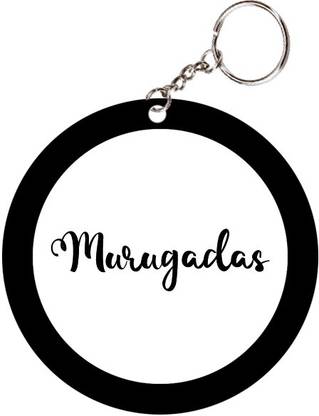 SY Gifts Murugadas Name Black Keychain Key Chain
