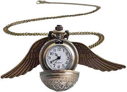 gtrp Harry Potter Golden Snitch Ball with Wings Necklace Pendant Pocket Watch New Key Chain