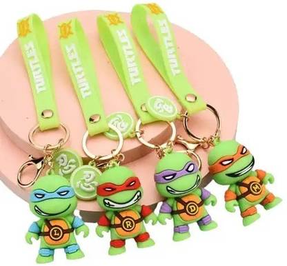 Lenity 3D Cute Trending Turtle Cartoon Keychain with Loop Any 2 Pcs Key Chain